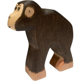 HolzWald - 5369 - Exotic Animals, Chimpanzee, Wood, Handmade, 9.4 cm x 8.9 cm x 2.5 cm