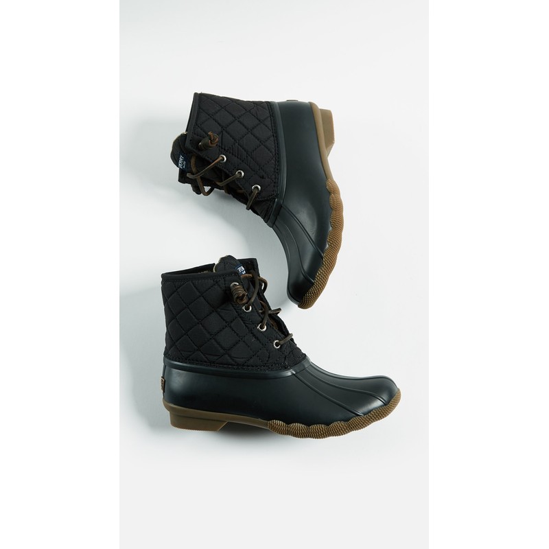 Sperry Women's Saltwater Boots, Black, 7.5 W