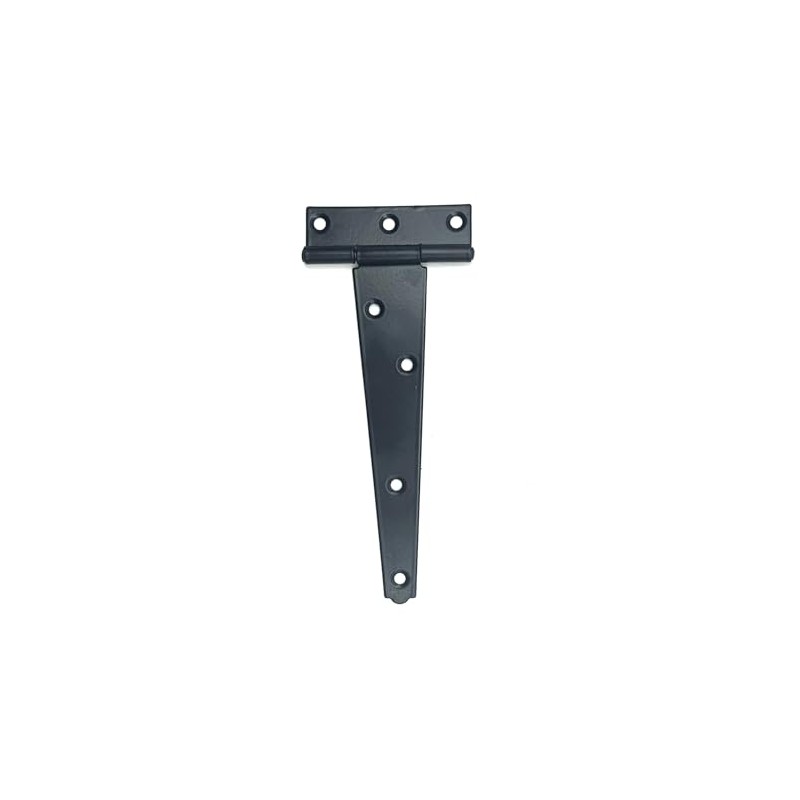2PK 150mm Black Tee Hinges with Fixings. 6" T-Hinges for