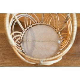 Daikai Talk Towc Petal Storage Basket Basket Washable Round M Natural