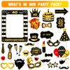 40th Birthday Photo Booth Props and Inflatable Frame, 31 Pcs