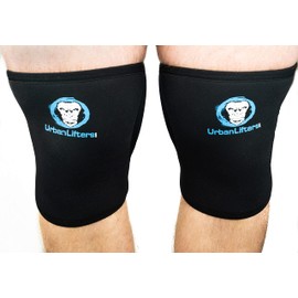 Urban Lifters Kniepolster für Gewichtheben, Kniepolster für Powerlifting, Kniepolster für Gewichtheben Frauen & Männer, Kniepolster für Bodybuilding - 7mm dick (Schwarz, S)