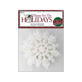 30 White Snowflakes with Pearlized Glitter. Each Snowflake Measures 4"!