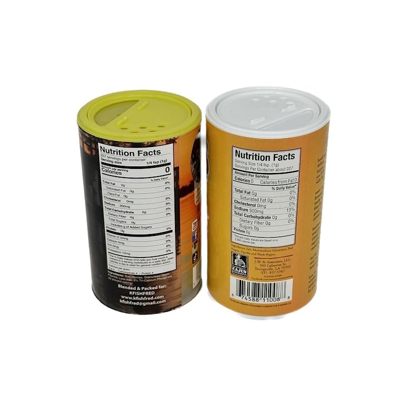 KFRED Kajun Seasoning, 8oz and NuNu's Cajun Seasoning, 8oz Bundle