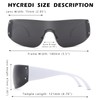 Hycredi Y2K Sunglasses For Women Men Trendy Shield Rimless Wrap