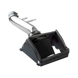 Cold Air Intake System with Heat Shield Kit + Filter Combo BLACK Compatible For 15-17 F-150 3.5L N/A (Will not fit Turbo)