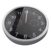 Wall Clock, Silent Movement with Temperature Display and Humidity, Modern,
