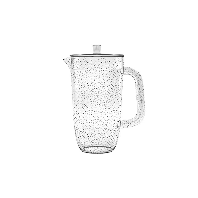 TarHong Bubble Pitcher with Lid, Clear, 100 oz., Premium Plastic