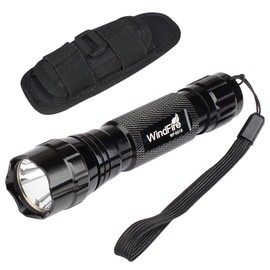 WINDFIRE WF-501B Flashlights 1200 Lumens Tactical LED Flashlight 1 Mode High Powered Handheld Torch Water Resistant Portable with Holster Duty Belt Holder (Battery Not Included)