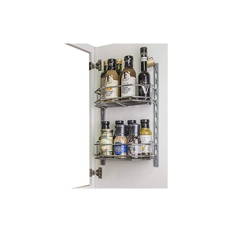 Hardware Resources DMS6-PC-R Door Mount Tray System, Chrome