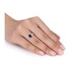 2.64 Carat (ctw) Lab-Created Blue Sapphire and White Sapphire Ring
