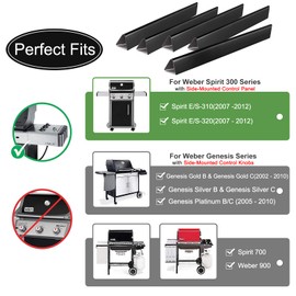 Criditpid 22.5'' 7537 7536 Flavorizer Bars Compatible for Weber Spirit 300 Series, E310, E320, Spirit 700, Weber 900, Genesis Silver B C, Genesis Gold B C, Porcelain Enameled Flavor Bar for Weber 7536