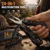 24-in-1 Stainless Steel Multitool for Repairs – Compact Pliers, Wire