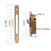 Sliding Patio Door Handle with Mortise Lock, Offset Thumbturn, 3-15/16"