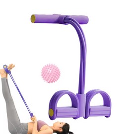 Portable 6-Tube Resistance Band Pedal Puller for Full Body Home Workouts – Elastic Fitness Trainer for Yoga, Abs & Strength Training