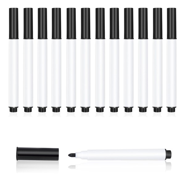 Whiteboard Markers, Pack of 12 Whiteboard Pens and Chalk Pens