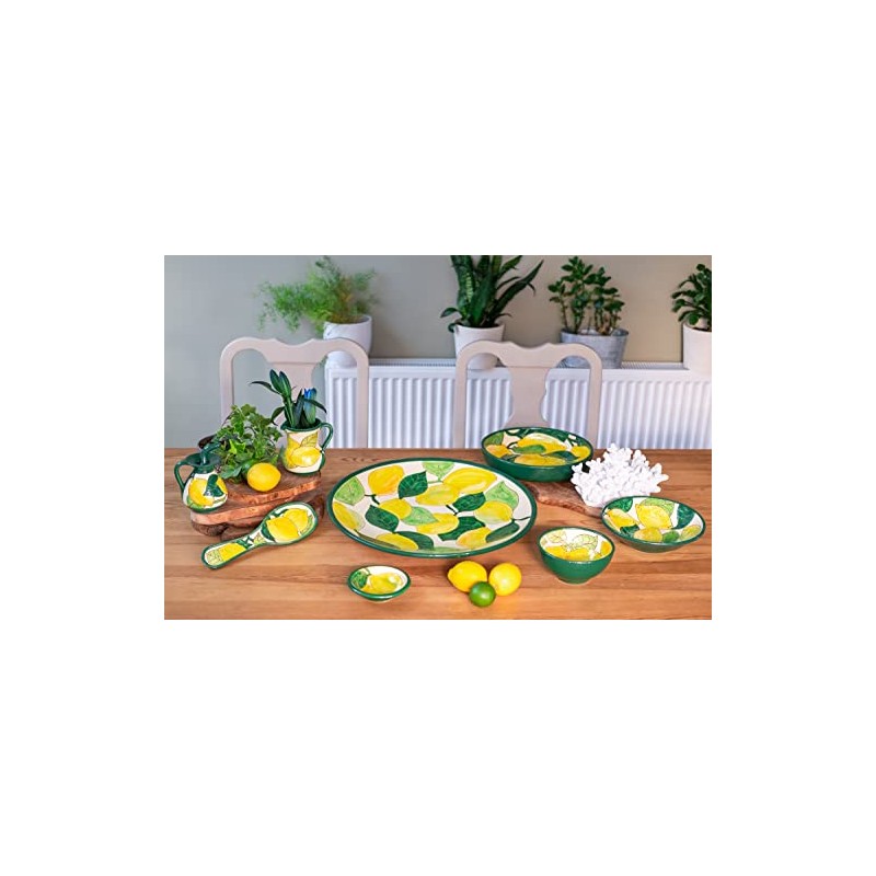 Verano Spanish Ceramics Signature Hand Painted Lemons Home Decor Decorative