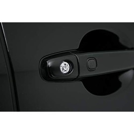 GANADOR Universal Piassa (Free Ornament) Set of 3, Black Diamond Crystal, Chrome Base, 12.5Φ