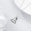 VONALA 925 Sterling Silver Cow Necklace for Women Cute Animal