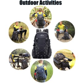 Meisohua Men's Hiking Backpack Waterproof Backpack Trekking Backpack Lightweight Adult Hiking Backpack Women's Outdoor Backpack Daypack, Black, grey, Travel Backpacks