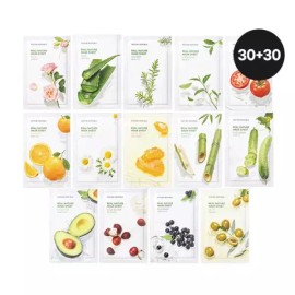 Nature Republic 30+30 리얼 네이처 마스크 시트 (총 60매) [올리브 PK1449] 30+30 Real Nature Mask Sheet (Total 60 sheets) [Olive PK1449]