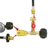 MOFLAME Propane Gas Brass Tee Adapter with 3 Port for