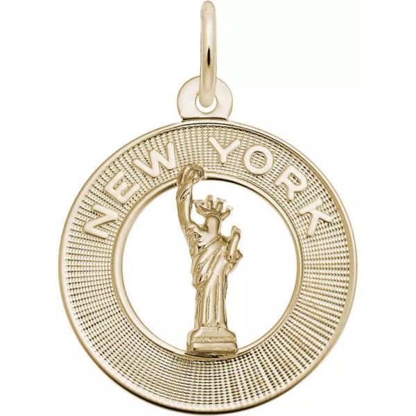 Rembrandt Gold-Plated Sterling Silver New York Statue Of Liberty Ring