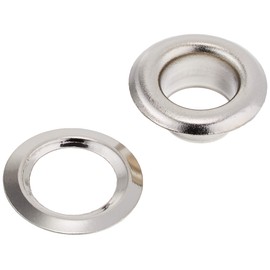 TRUSCO (torasuko) Double Sided Grommets Brass Nickel Plated 7 mm 50 Pack pthpbn7 
