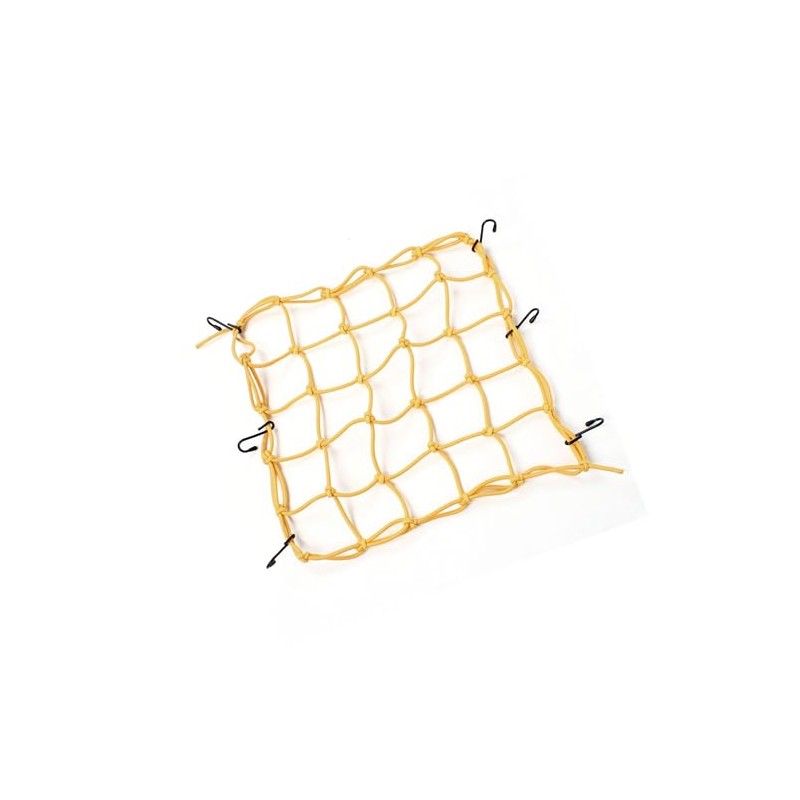 Partuto Yellow Nylon Rubber 6 Hook Luggage Cargo Flexible Net