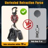 Ciwuzxs Retractable Keychain, Heavy Duty Carabiner Badge Holder, Tactical ID