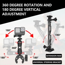 MomenTrue 38 in 1 Motorcycle and Bicycle Mount Kit for Insta360 ONE X2, X3, R, RS Cameras, GoPro Hero 12 11 10 9 8 7 6 5 Black, Session 5/4/3, OSMO Action, Yi Action Camera and More