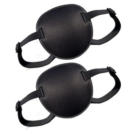 Verazquy 2Pcs Eye Patch,Adults Kids Adjustable Patches for Left or Right Amblyopia Lazy One Eye Cover for Adults Kids Pirate Costume StrabismusTreatment