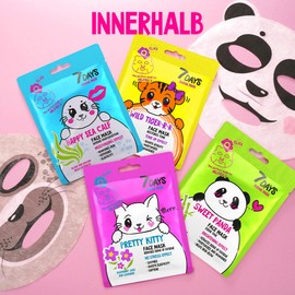 7Days Face Masks Skin Care Gift Set - Leaf Mask Set Moisturizing Soothing Refreshing Cute Face Mask Set for Women