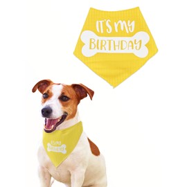 Birthday Dog Bandana Puppy B-Day Bandanas Pet Washable Scarf for Small Medium Large Dogs