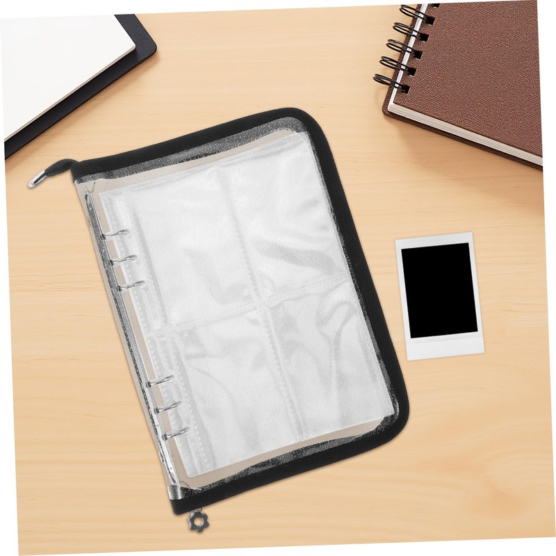 SEWACC Notebook Binder with Glitter Edge Zipper Protective Photo Album