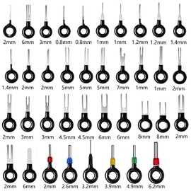 Terminal Removal Tool Kit WorthPlanet 38Pcs Terminal Ejector Kit Wiring Crimp Connector Auto Terminals Removal Key Tool Pin Extractor Puller Repair Remover Key Tools for Auto Wire Connector W120049