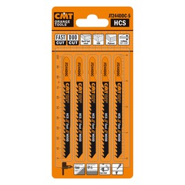 CMT Orange Tool JT244DDC-5 JIG SAW BLADES WOOD/COARSE CURVE DUO CUT