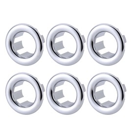 ARCORA 6 Pack Sink Overflow Ring, Bathroom Kitchen Sink Basin Trim Overflow Cover Hole Insert Cap Chrome