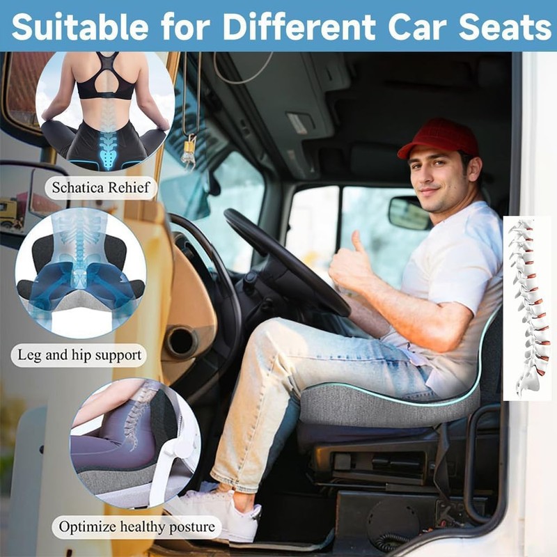 Memory Foam Truck Seat Cushion for Truck Driver – Ergonomic