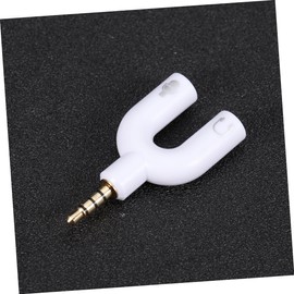 Operitacx Audio Konverter Kopfhörer Splitter U Form Headset Weizenadapter Audio Adapter Weiß