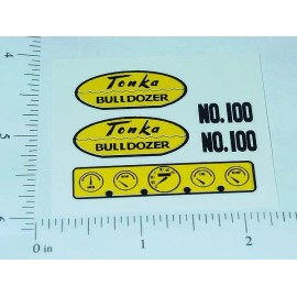Tonka Bulldozer 1959-61 Replacement Stickers Set TK-047