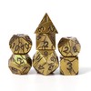 DND Metal Dice - Cracked Lightning Metal - Polyhedral Set
