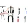 ntnmotorcycle 26'' Red Bicycle Fork Suspension, Headset & CNC 29mm