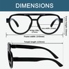 BLUELESS Pilot Reading Glasses for Women Metalless Screwless Spring Hinges