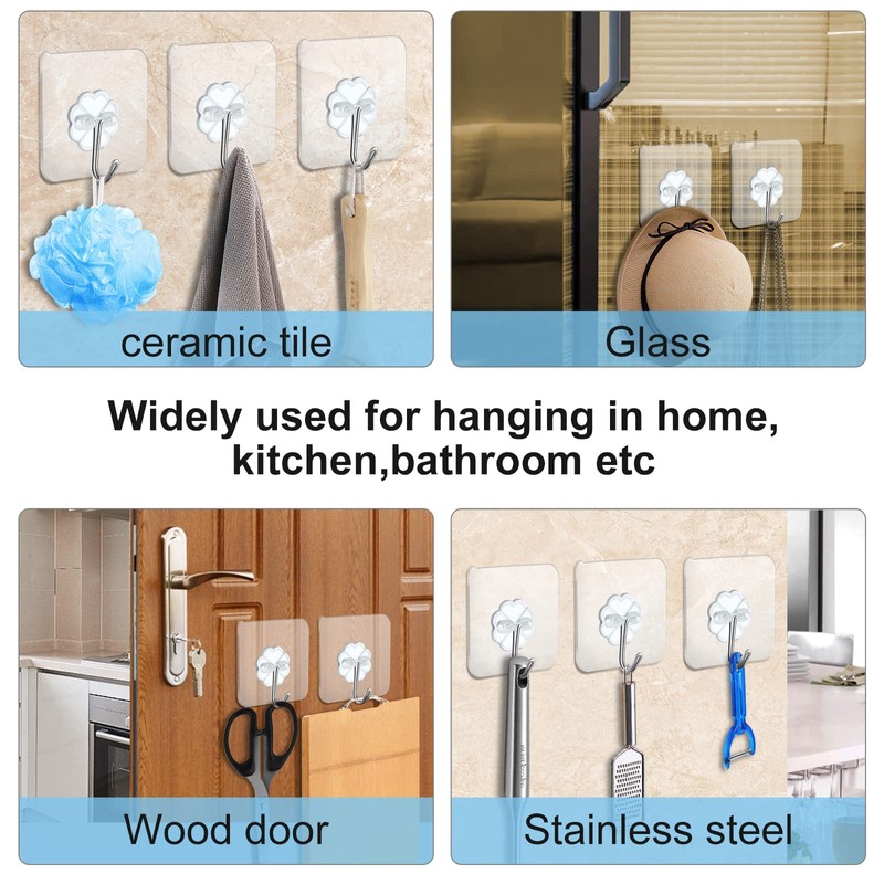 Anffeary 30 Packs Wall Hooks for Hanging Heavy Duty 22lb(Max),