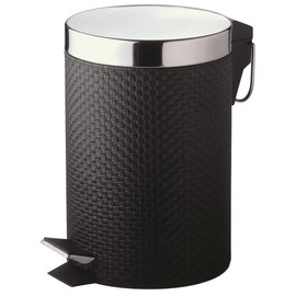 Roman at Home Black Woven Style Pedal Bin