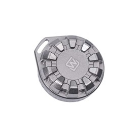 WANERSEN Titanium Waterproof Pill Case Travel Pill Organizer Bottle EDC Capsule Container Portable Pocket Metal Box with Chain for Camping, Hiking, Fishing Mecha Style, Magnetic Polishing