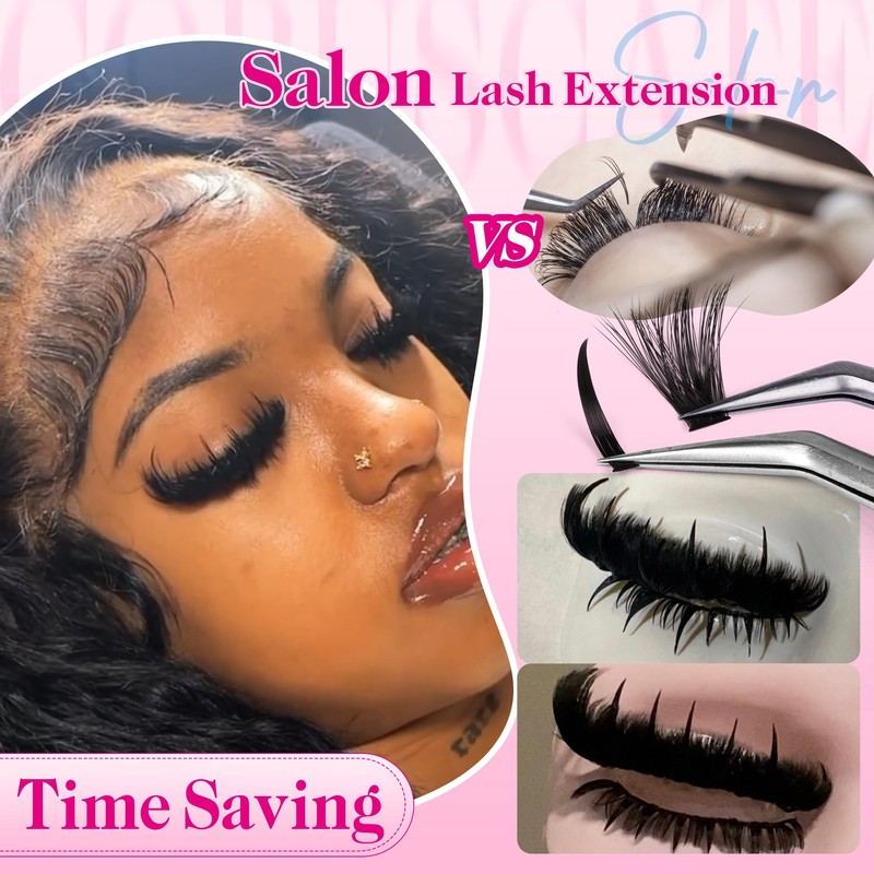 Lash Clusters 100D Long 12-20mm Lash Spikes Eyelash Clusters Volume