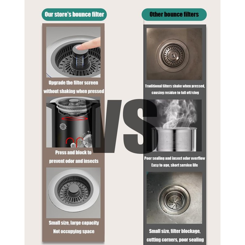 3 in 1 kitchen sink drain strainer and Stopper Combo