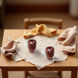 2 Pcs Miniature Coffee Cups Model Dollhouse Ornament Dollhouse Decoration Mini Decor Doll House Accessories Random Color Miniature Dollhouse Accessories（Random Style）